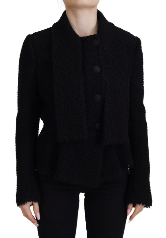 Elegant Double Breasted Wool-Silk Jacket