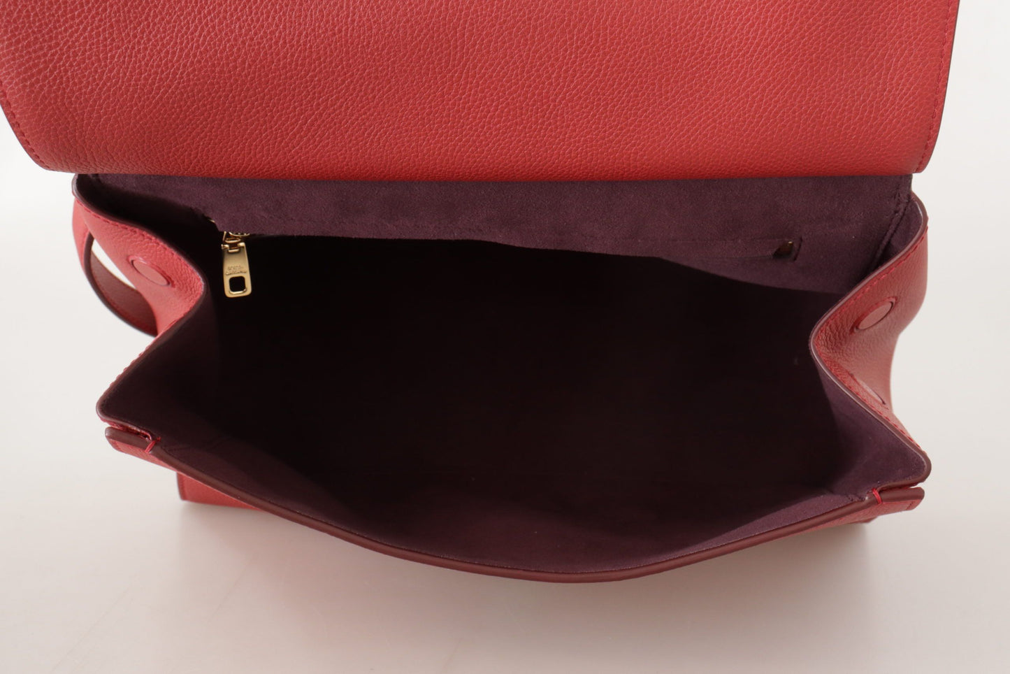 Chic Red Leather Sicily Shoulder Bag