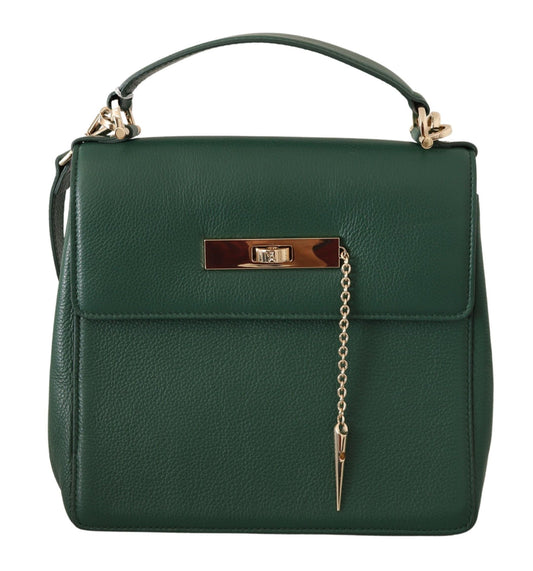 Elegant Green Leather Shoulder Bag