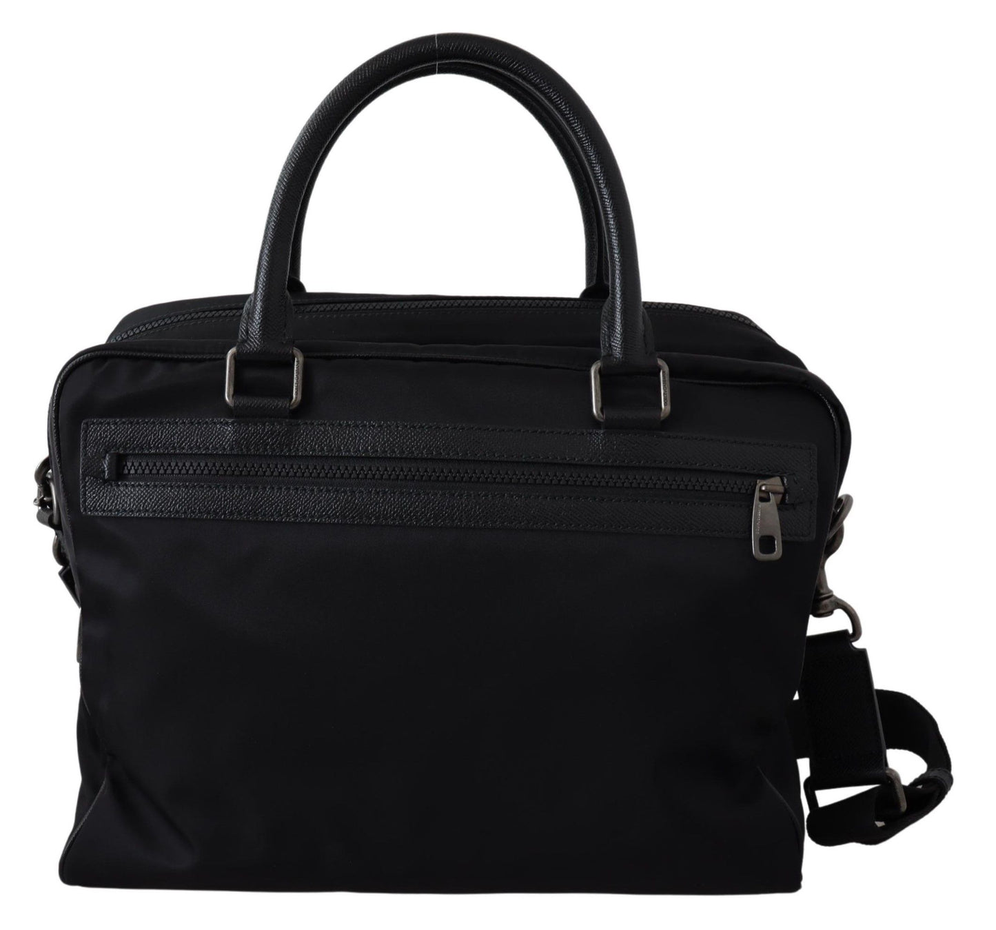 Black Nylon Shoulder Hand Strap Messenger Bag
