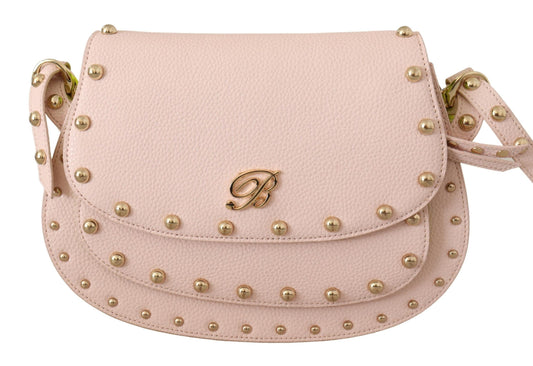 Elegant Leather Shoulder Flap Bag in Pink & Green