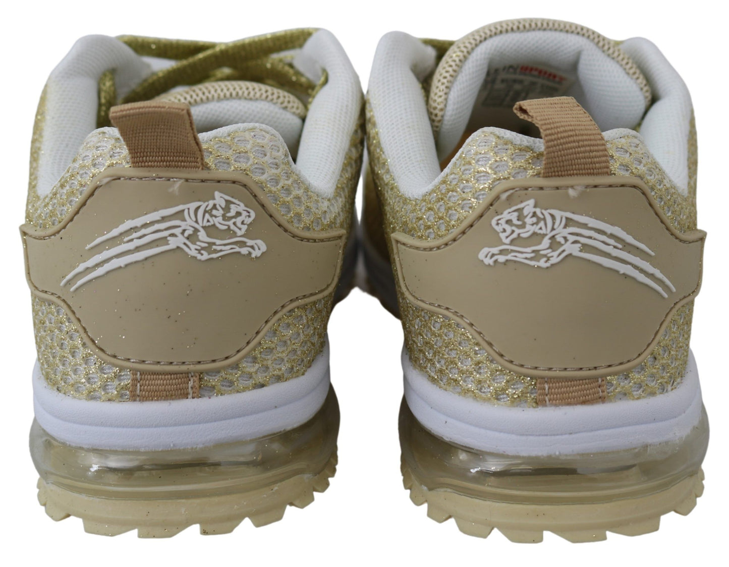 Exquisite Gold Polyester Sport Sneakers