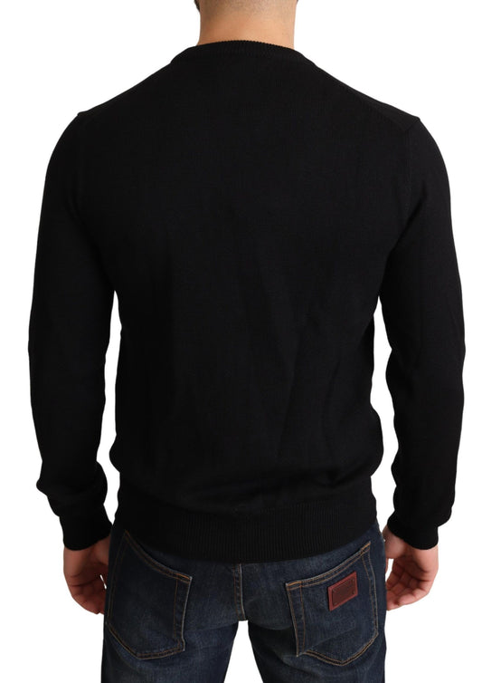 Stunning Black Wool Pullover Sweater