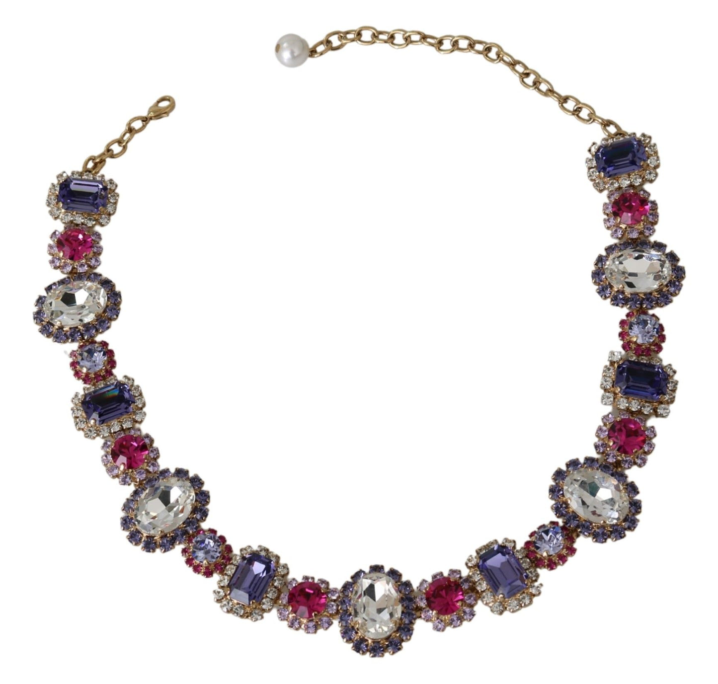 Elegant Crystal Charm Statement Necklace