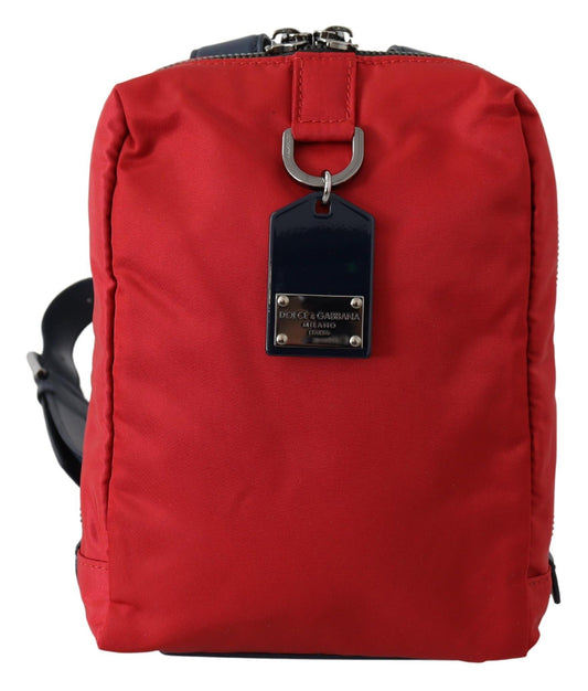 Chic Red Nylon Mini Backpack for Men