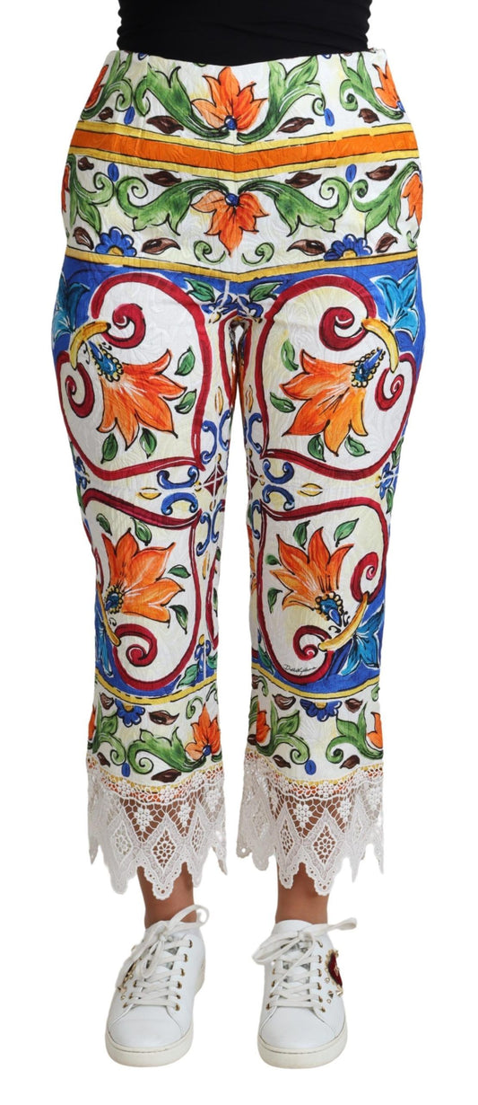 Majolica High Waist Cropped Trousers