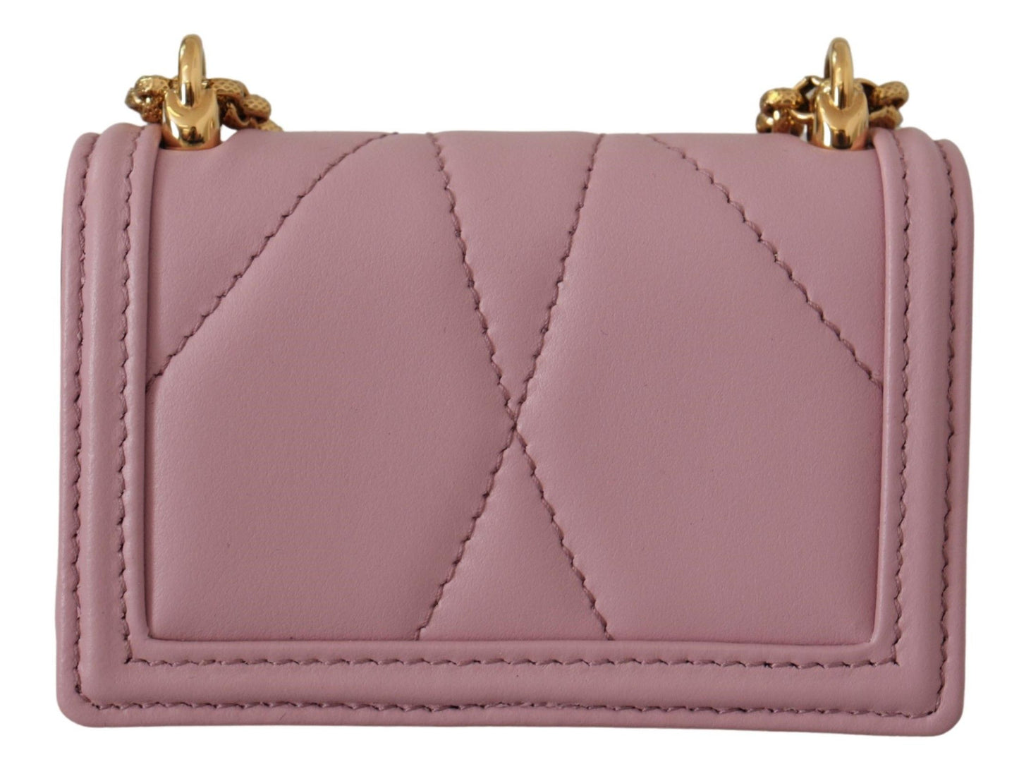 Elegant Pink Leather Micro Devotion Bag