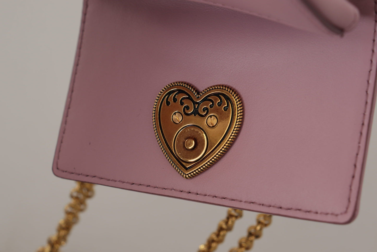 Elegant Pink Leather Micro Devotion Bag