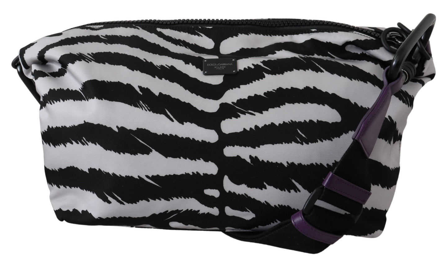 Black White Zebra Print Crossbody Women Bag