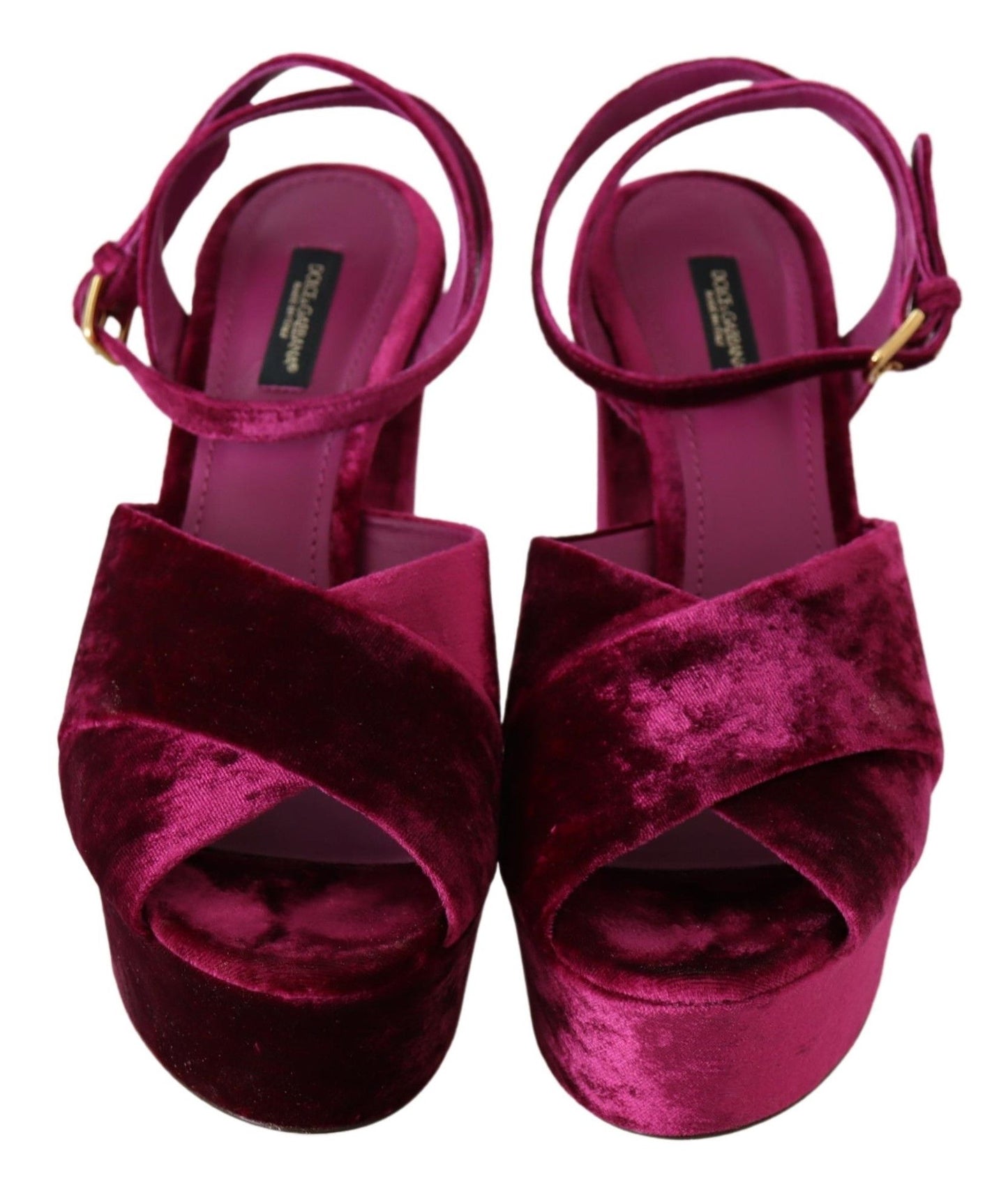 Sumptuous Velvet Platform Sandals in Pink