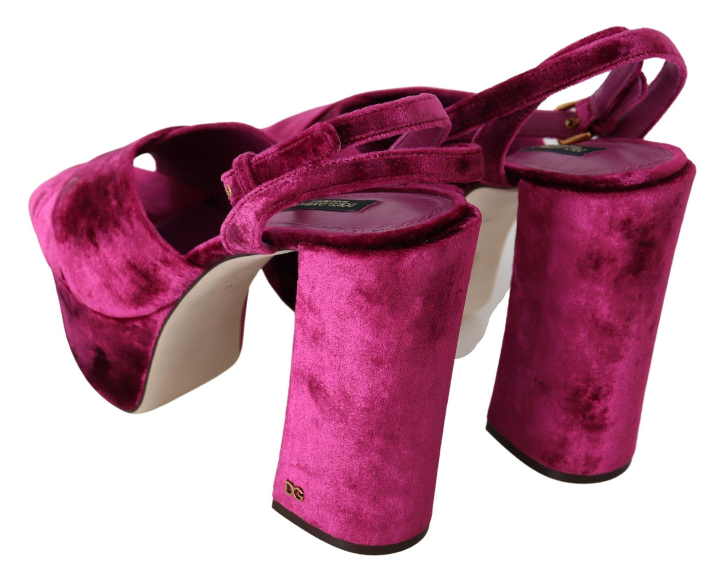 Sumptuous Velvet Platform Sandals in Pink
