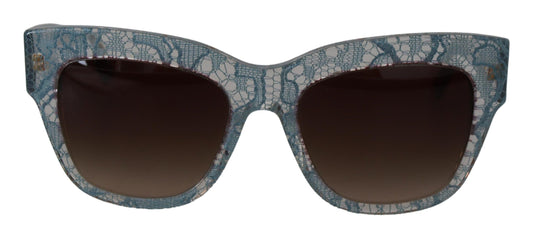 Elegant Lace Detail Blue Sunglasses