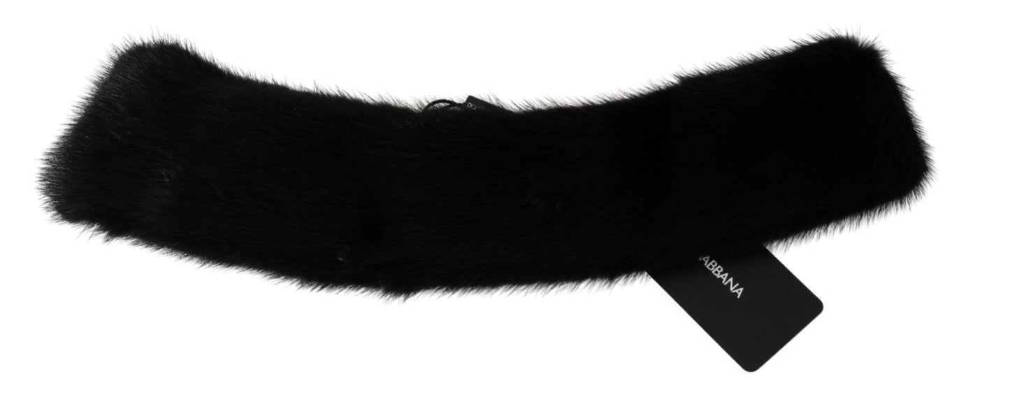 Black Fur Neck Collar 100%  Mink Scarf