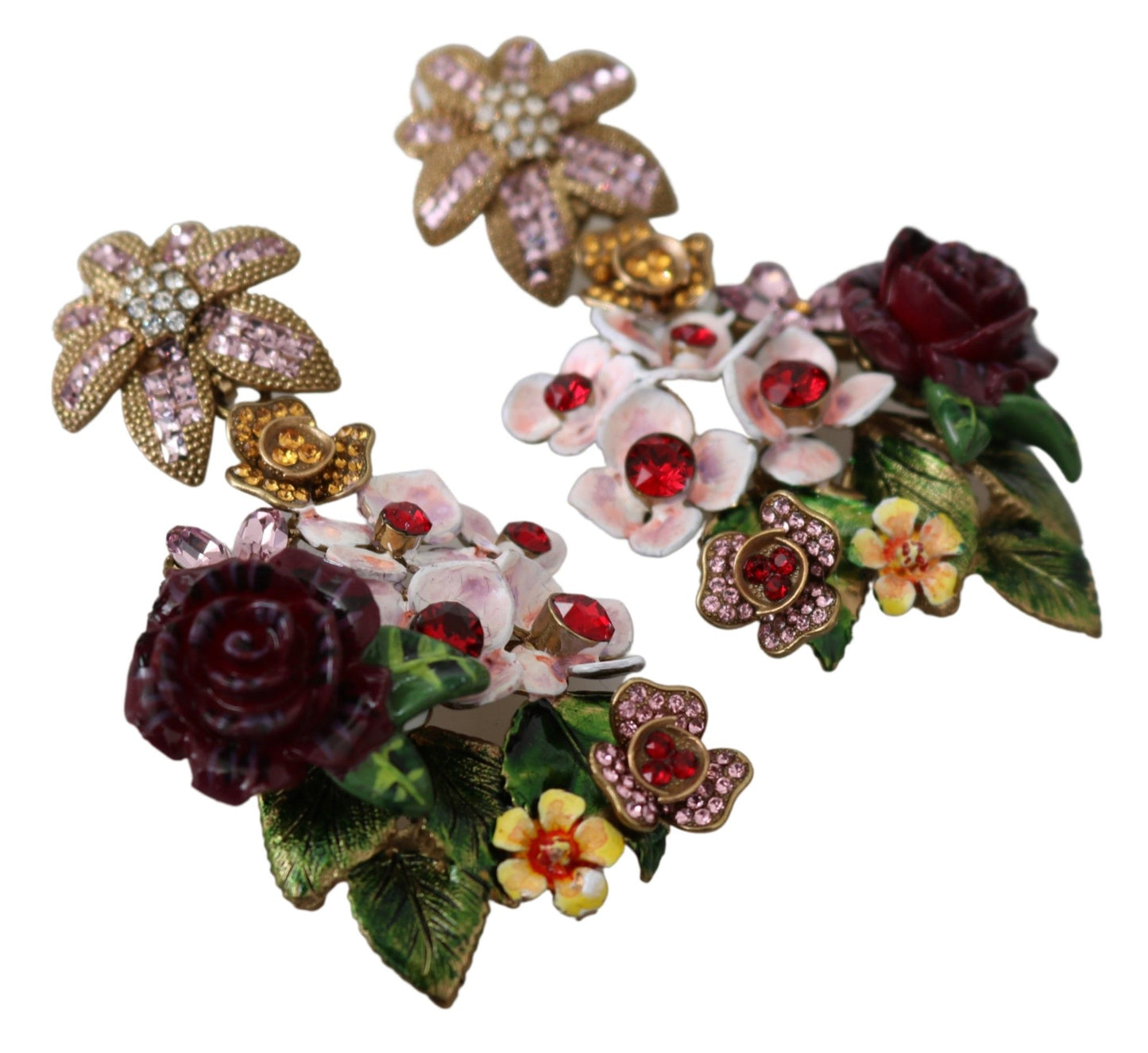 Elegant Fiori Bouquet Clip-on Earrings