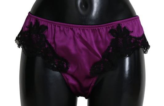 Elegant Silk Blend Floral Lace Underwear