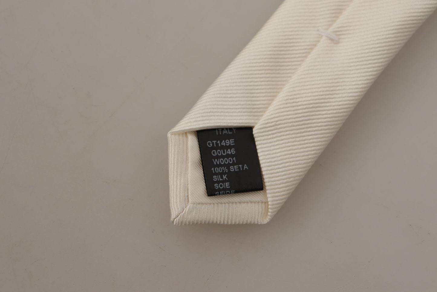 Elegant White Silk Men's Tie