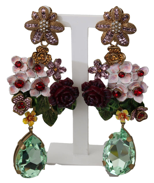 Elegant Floral Bouquet Clip-on Earrings