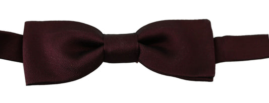 Elegant Violet Silk Bow Tie