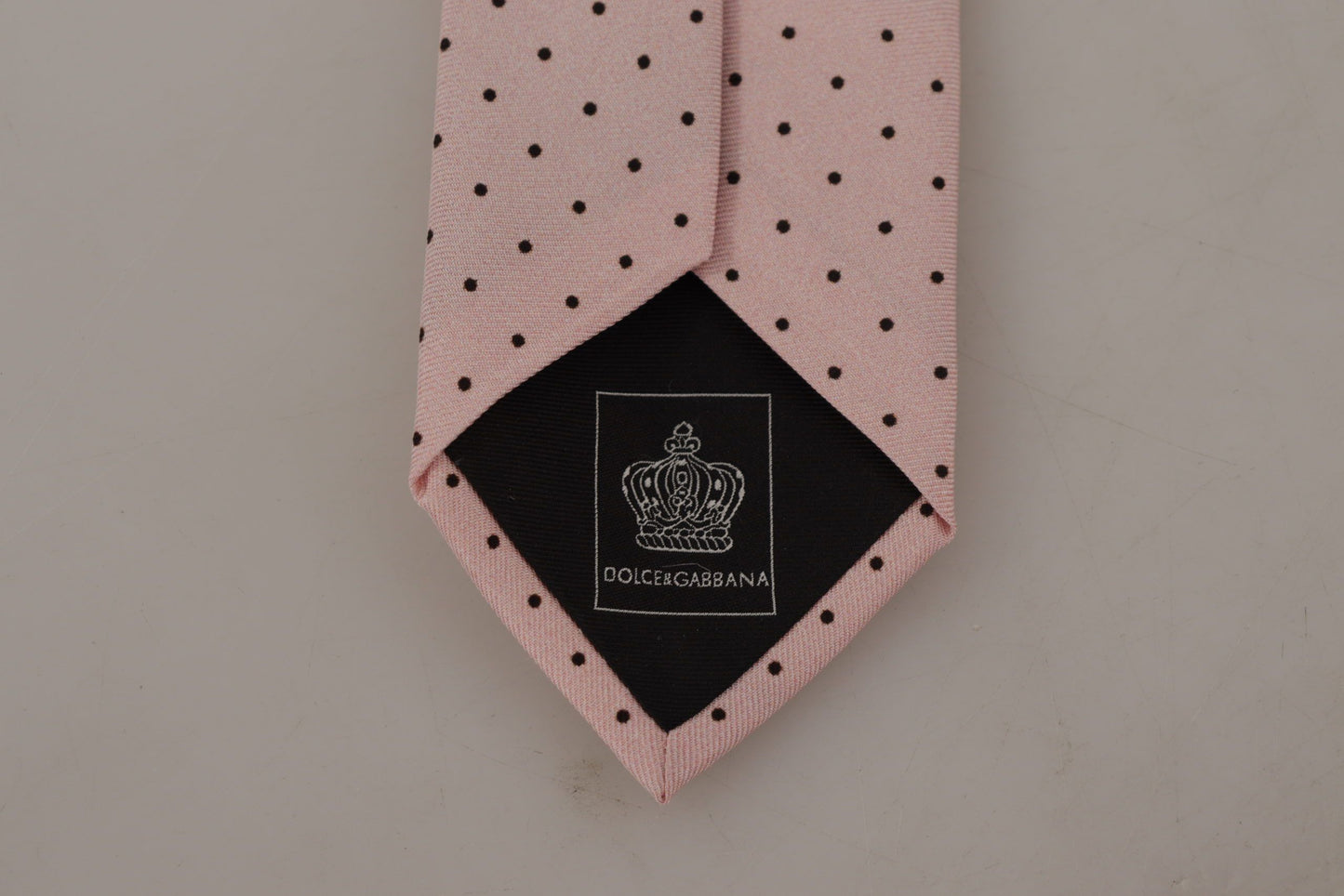 Elegant Pink Polka Dot Silk Tie