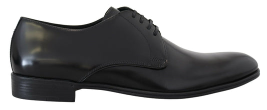 Elegant Black Leather Lace-Up Formal Shoes