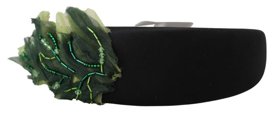 Elegant Silk Black Diadem Headband