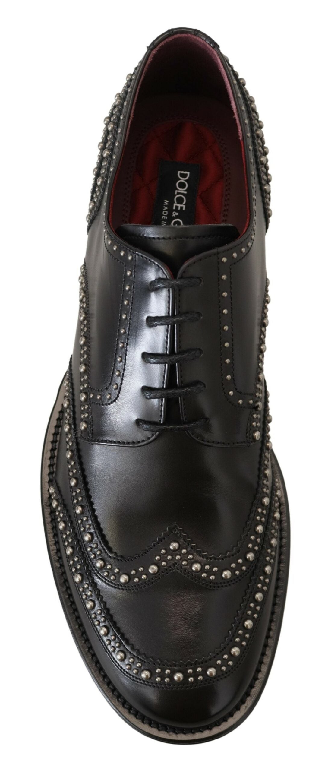 Elegant Studded Black Derby Shoes