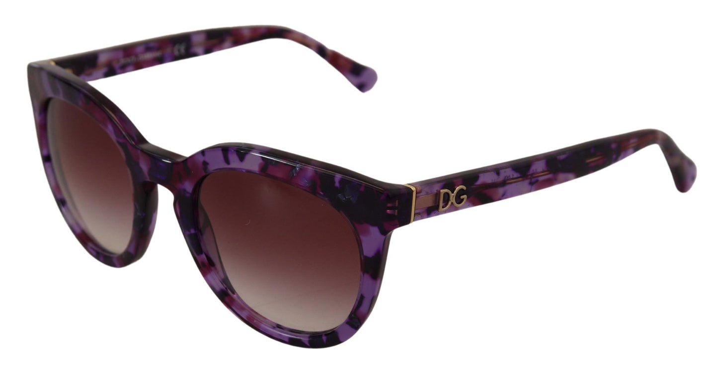 Chic Tortoiseshell Purple Lens Sunglasses