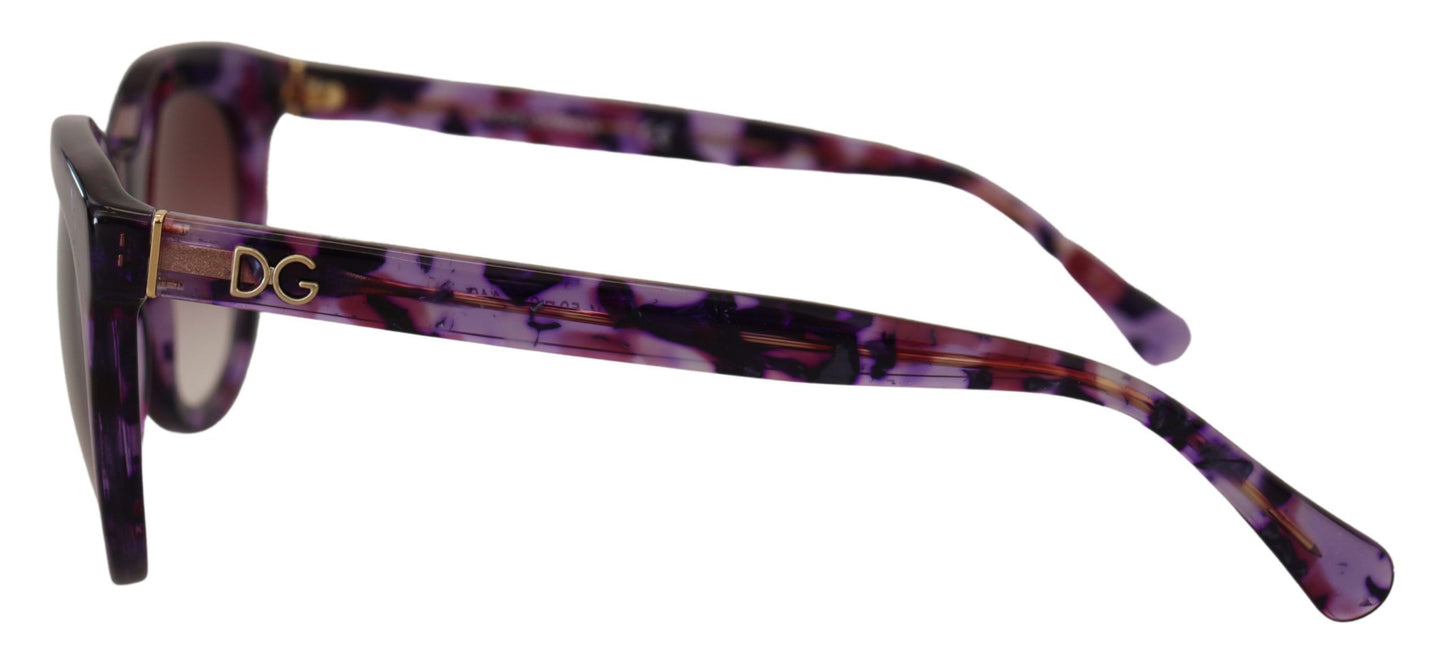 Chic Tortoiseshell Purple Lens Sunglasses
