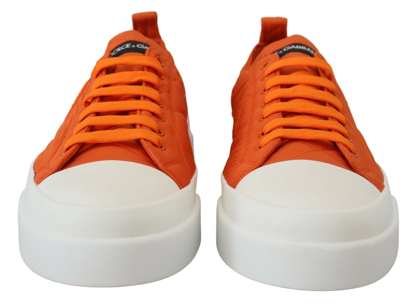 Orange Low Top Designer Sneakers