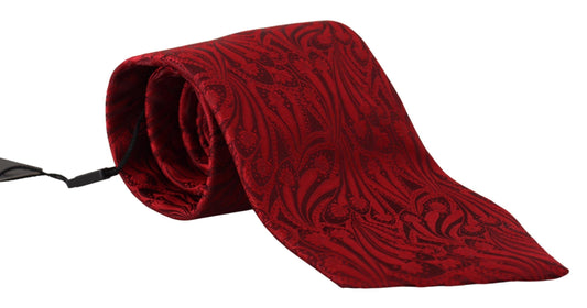 Elegant Red Silk Men's Tie