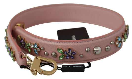 Pink Crystal Leather Shoulder Strap Accessory