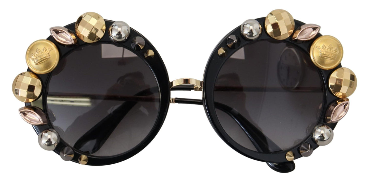 Elegant Round Embellished Sunglasses