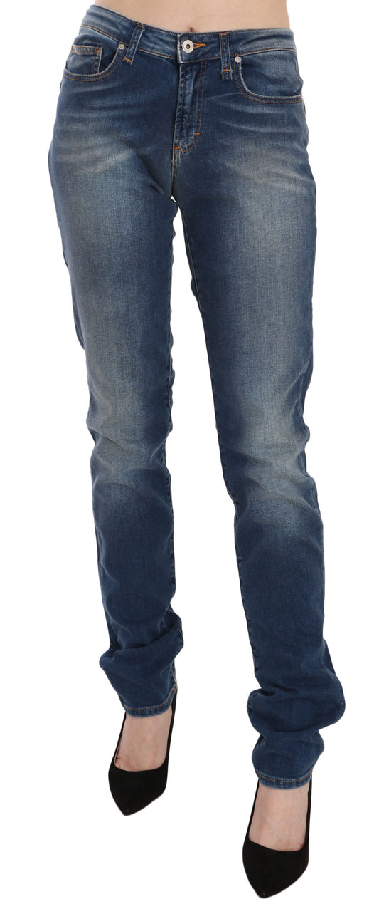 Svelte Mid Waist Slim Jeans in Vintage Blue