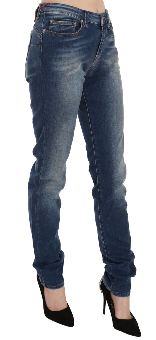Svelte Mid Waist Slim Jeans in Vintage Blue