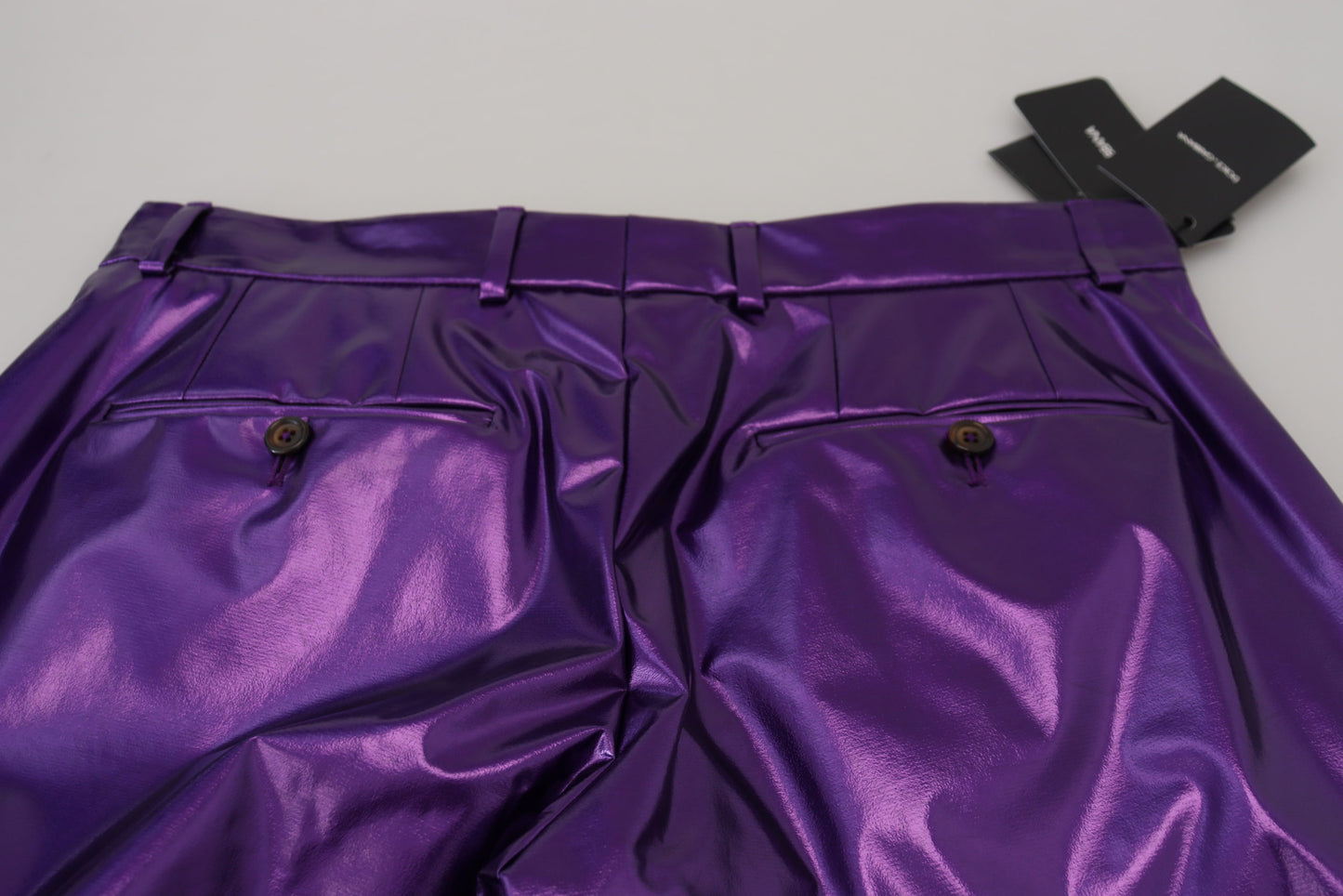 Elegant Shining Purple Straight Fit Pants