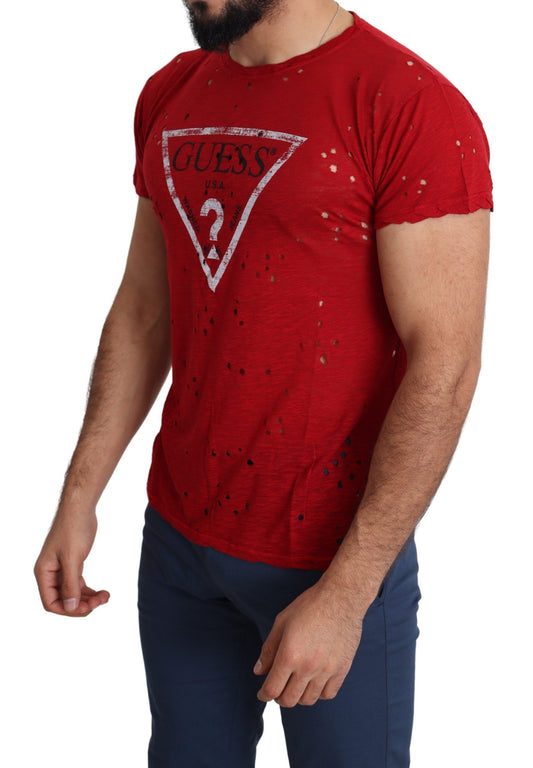 Radiant Red Cotton Stretch T-Shirt