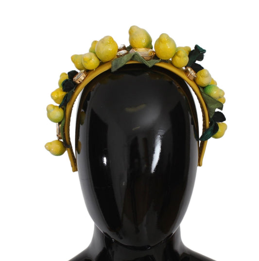 Exquisite Silk Crystal Lemon Headband Diadem