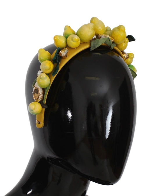 Exquisite Silk Crystal Lemon Headband Diadem