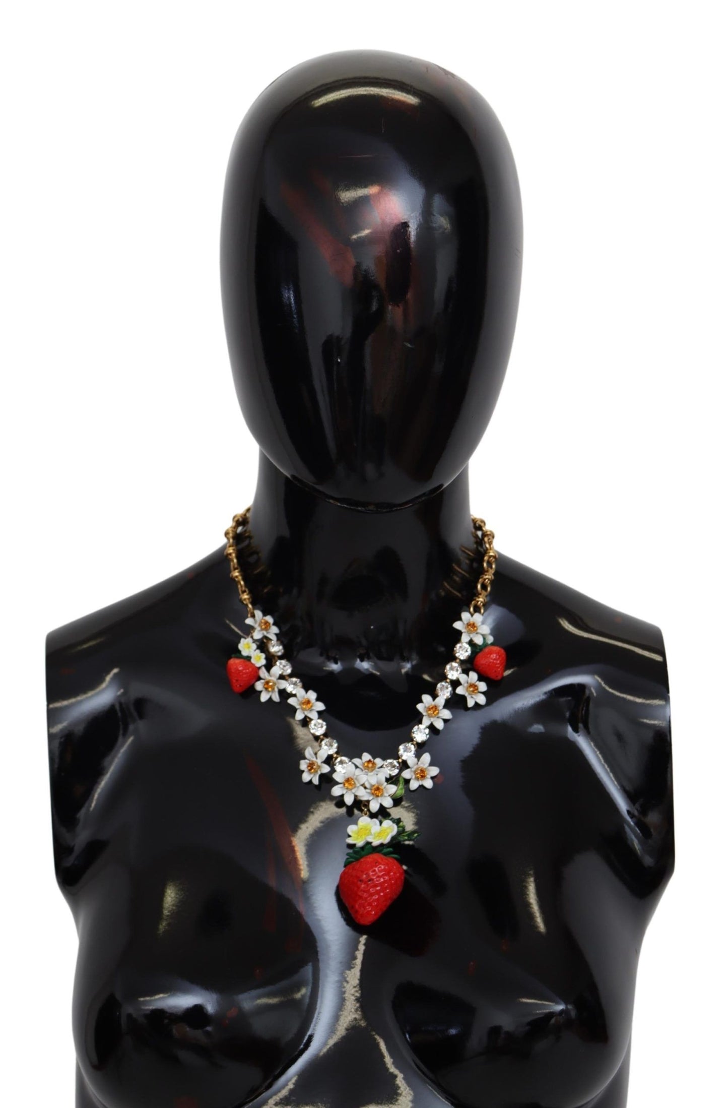 Elegant Gold Strawberry Charm Necklace