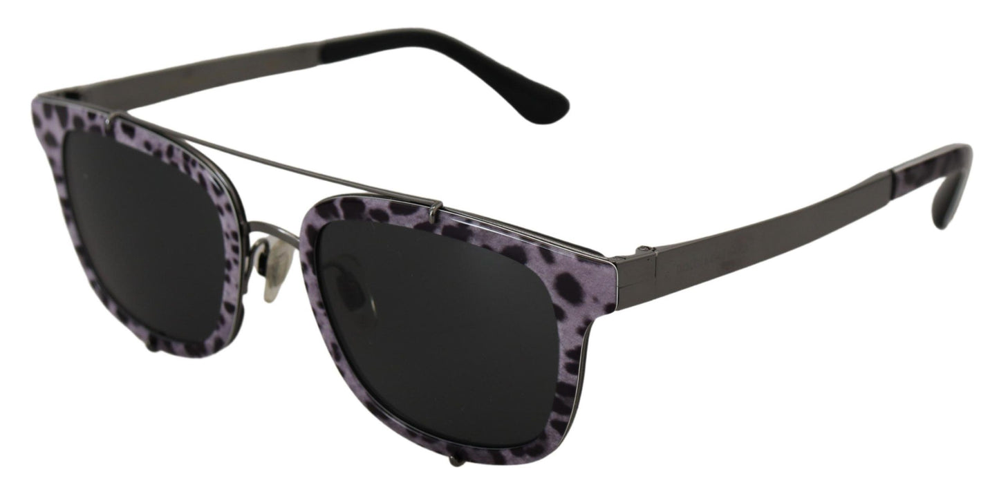 Chic Purple Lens Metal Frame Sunglasses