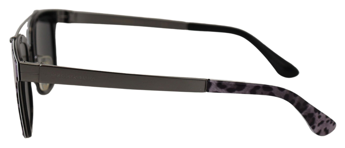 Chic Purple Lens Metal Frame Sunglasses