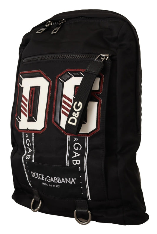 Elegant Designer Black Nylon Backpack