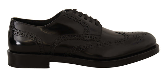 Elegant Wingtip Oxford Leather Derby Shoes