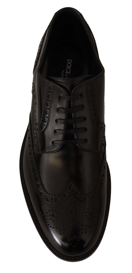 Elegant Wingtip Oxford Leather Derby Shoes