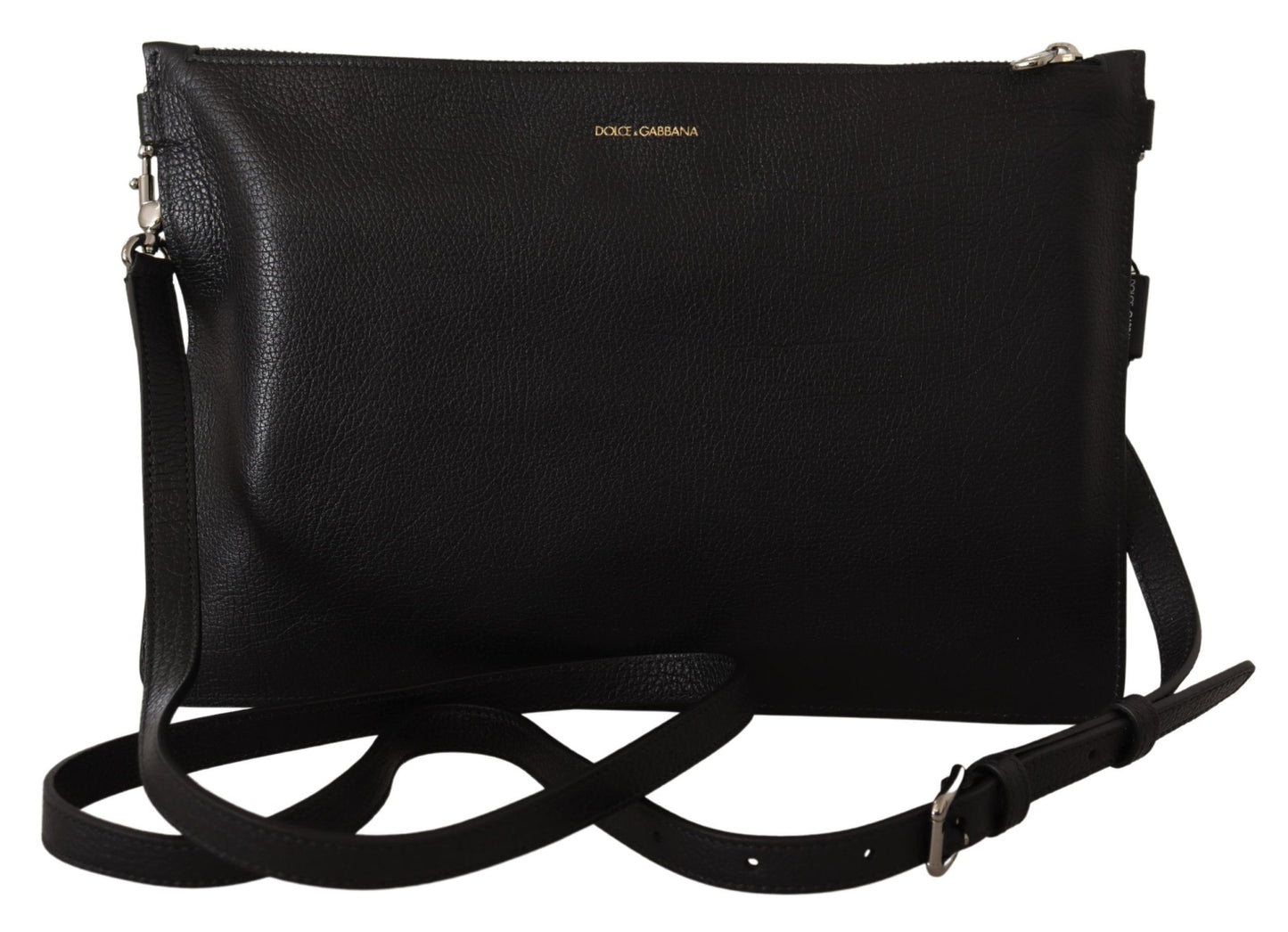 Elegant Black Leather Sling Shoulder Bag