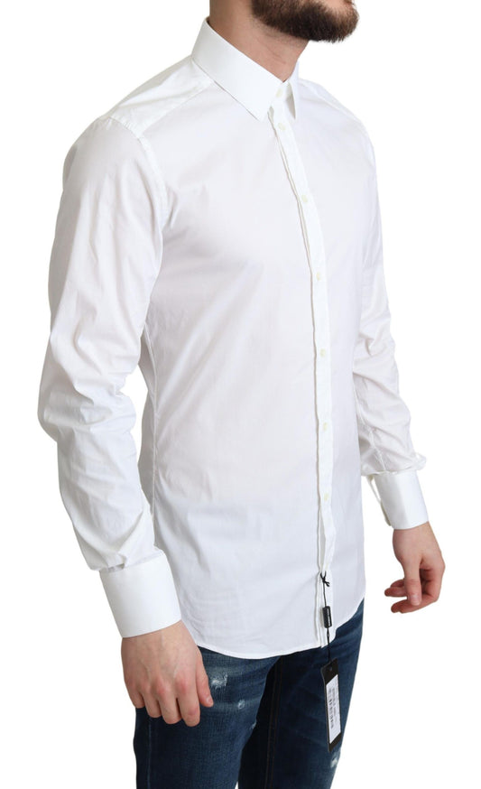 Elegant Slim Fit White Dress Shirt