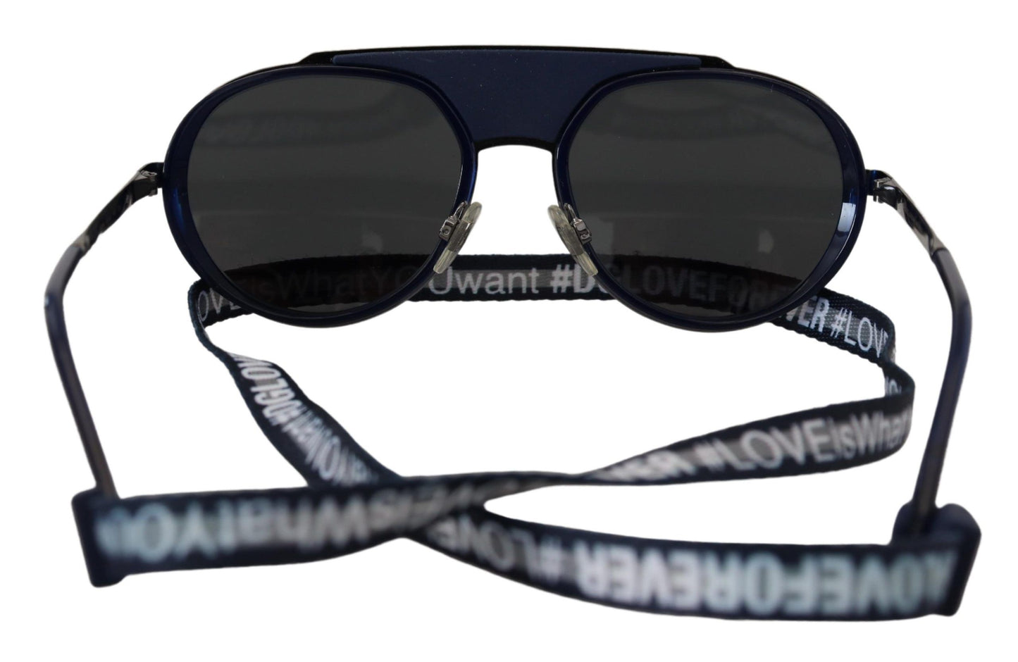Elegant Unisex Blue Metal Sunglasses