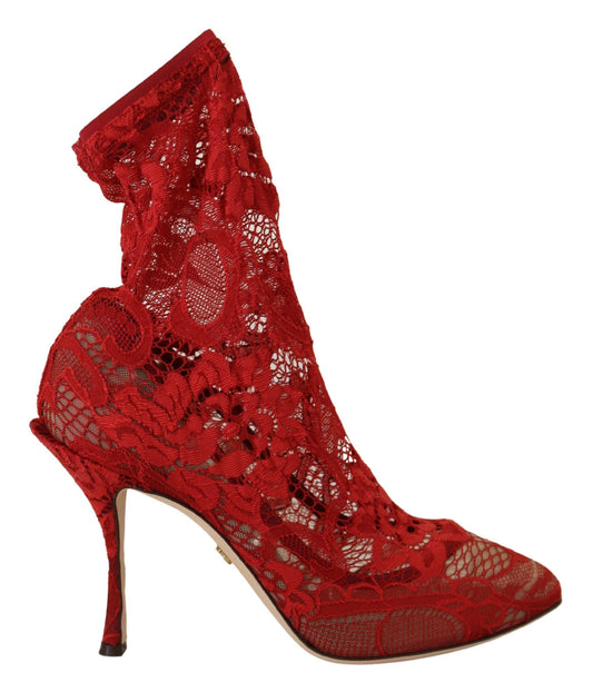 Radiant Red Lace Taormina High Heels