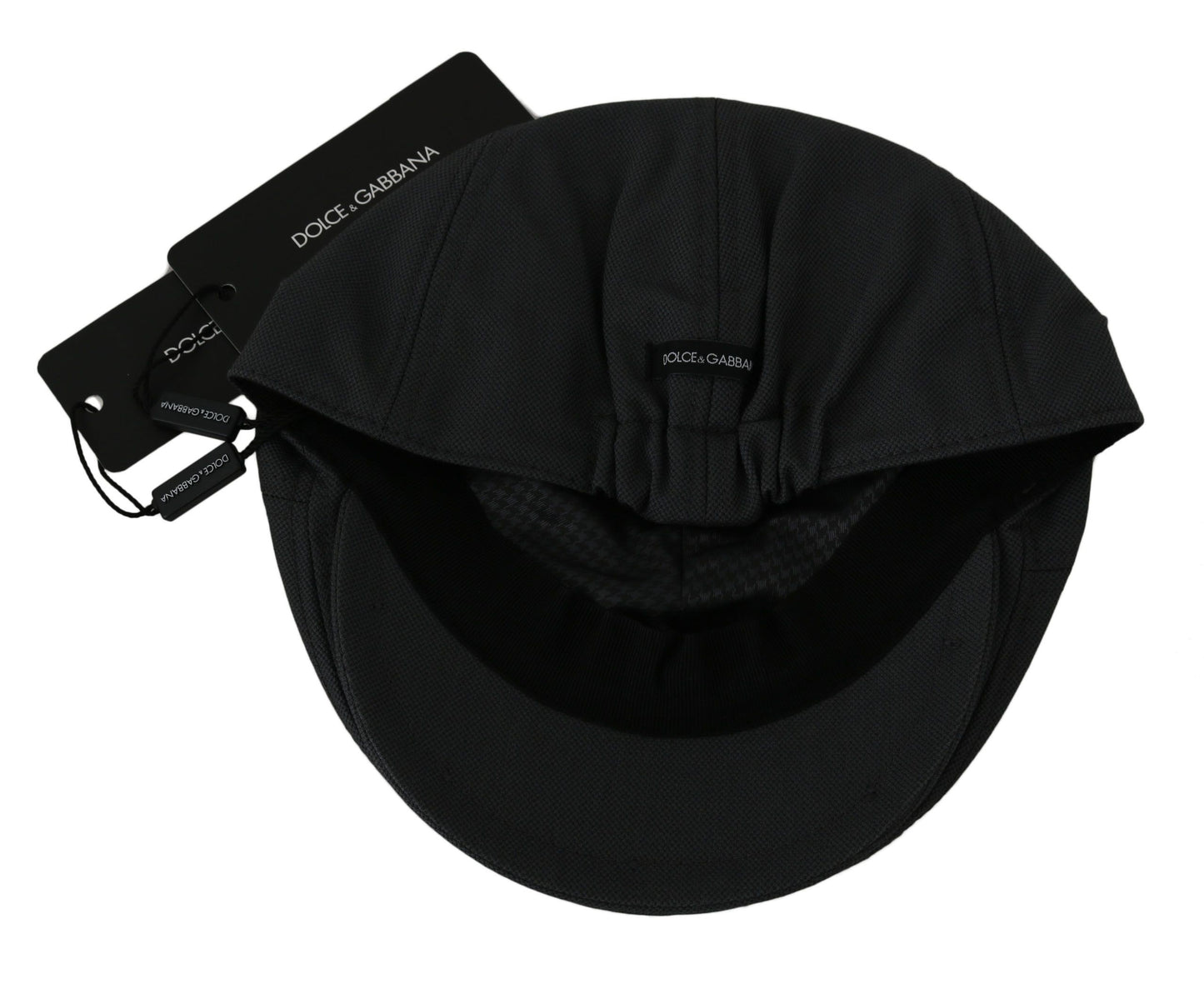 Charcoal Nylon Logo Newsboy Men Capello Hat