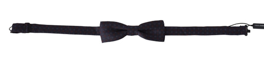 Stunning Gray Patterned Silk Bow Tie